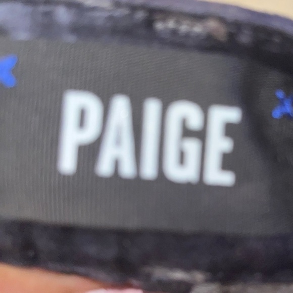 PAIGE Midnight Slate Velour Verdugo Ultra Slim, Skinny Jeans - Picture 6 of 7